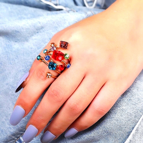 Gemstone Decor Ring. - Picture 3 of 4